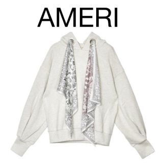 アメリヴィンテージ(Ameri VINTAGE)のAMERIアメリSCARF EGG HOODIE  パーカー　ベージュ美品(パーカー)