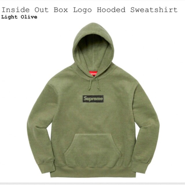 2022年5月新作下旬 supreme Inside Out Box Logo Hooded 赤 red