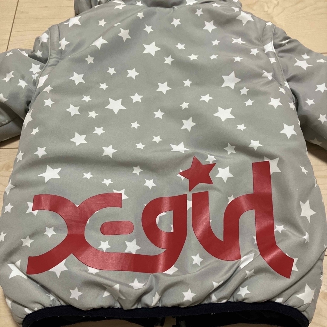 X-girl(エックスガール)のX-girl ダウン キッズ/ベビー/マタニティのキッズ服女の子用(90cm~)(ジャケット/上着)の商品写真