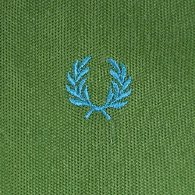 フレッドペリー トラックジャケット UK10 緑×水色 FRED PERRY ジップ ジャージ レディース   【230325】 4