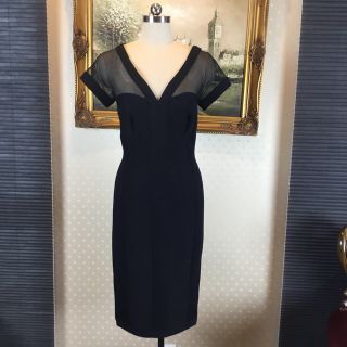 タダシショウジ(TADASHI SHOJI)の新品☆ TADASHI SHOJI サイズS  ブラック　【TADA 112】(ひざ丈ワンピース)