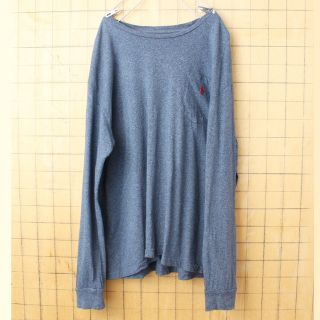 ポロラルフローレン(POLO RALPH LAUREN)のUSA ポロ ラルフローレン ポケット長袖Tシャツ ロンT ネイビーL ss25(Tシャツ/カットソー(七分/長袖))