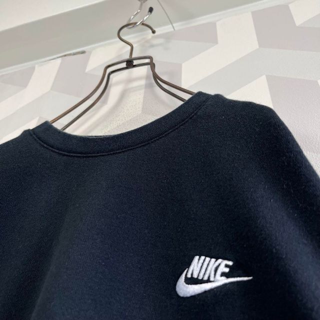 【ナイキ】XXL 刺繍ロゴ オーバーサイズ スウェットトレーナー 黒 nike