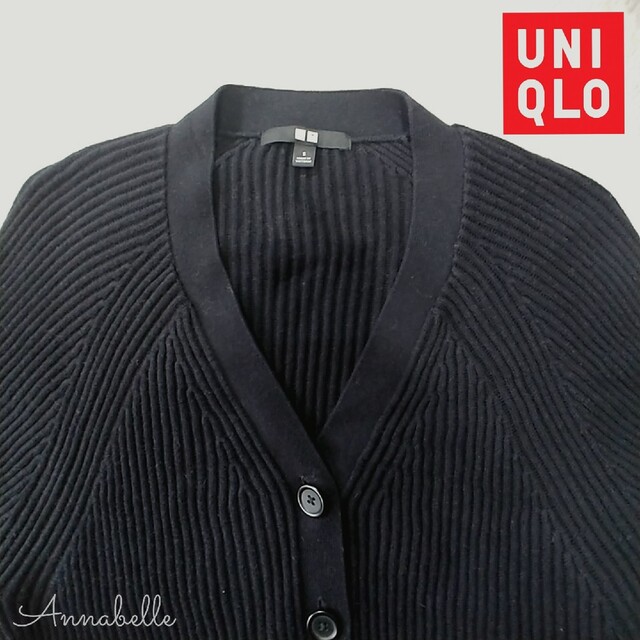 UNIQLO ユニクロ Vネック カーディガン リブ編み カシミア コットン ブカーディガンの通販 by 桜梅桃李｜ユニクロならラクマ