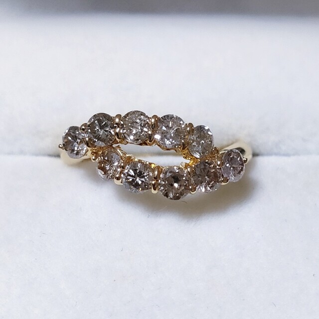 ブラウンダイヤモンド リング K18YG 1.00ct 2.7g 再再販! 21600円 sk