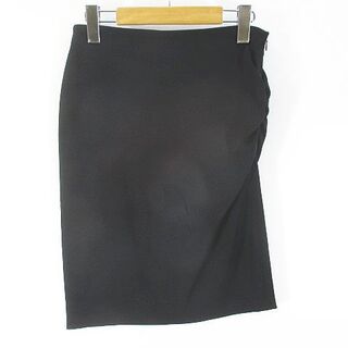 バレンシアガ(Balenciaga)のBALENCIAGA 膝丈 タイトスカート スカート 36 黒系 ブラック(ひざ丈スカート)