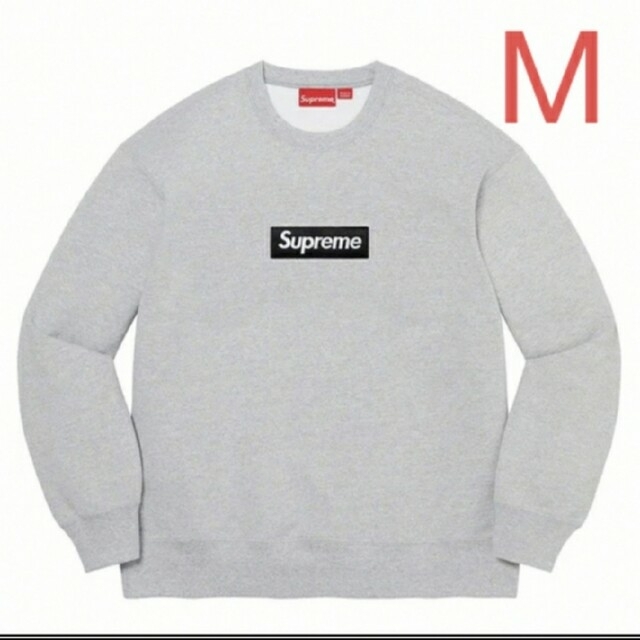 Mサイズ Supreme Box Logo Crewneck grey