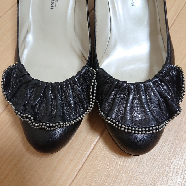 GINZA Kanematsu - 銀座かねまつ パンプス ブラック フリル 24cmの通販