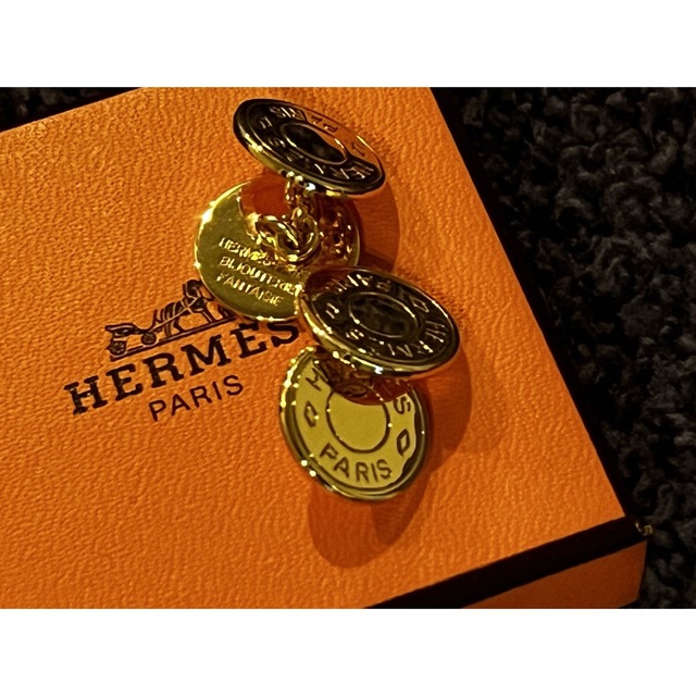 エルメス カフス ゴールド セリエ ロゴ GP  HERMES スーツ 小物