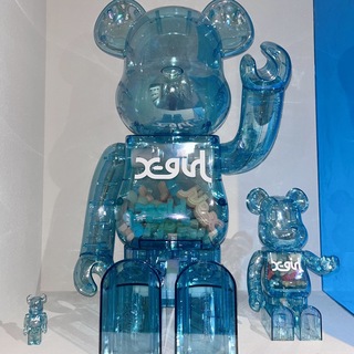 BE@RBRICK X-girl CLEAR PURPLE 1000%(その他)