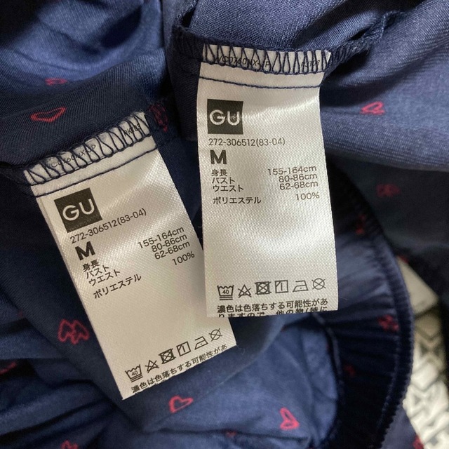 GU 送料込＊未使用 GU＊ハートサテンパジャマ（半袖）の通販 by うさこ's shop｜ジーユーならラクマ