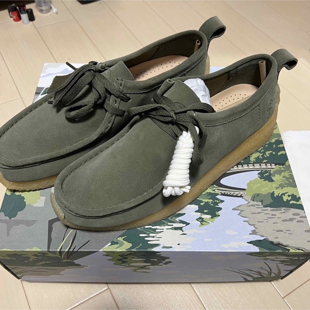 kith clarks ワラビー オリーブ UK9 27cmメンズ