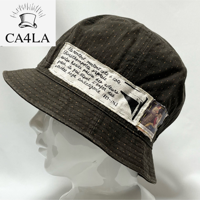 CA4LA(カシラ)のCA4LAカシラ 日本製ウォッシュ加工 ポルカドット×聖書モチーフハット男女兼用 メンズの帽子(ハット)の商品写真