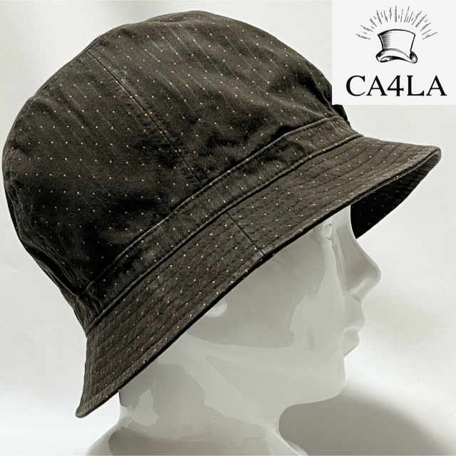 CA4LA(カシラ)のCA4LAカシラ 日本製ウォッシュ加工 ポルカドット×聖書モチーフハット男女兼用 メンズの帽子(ハット)の商品写真