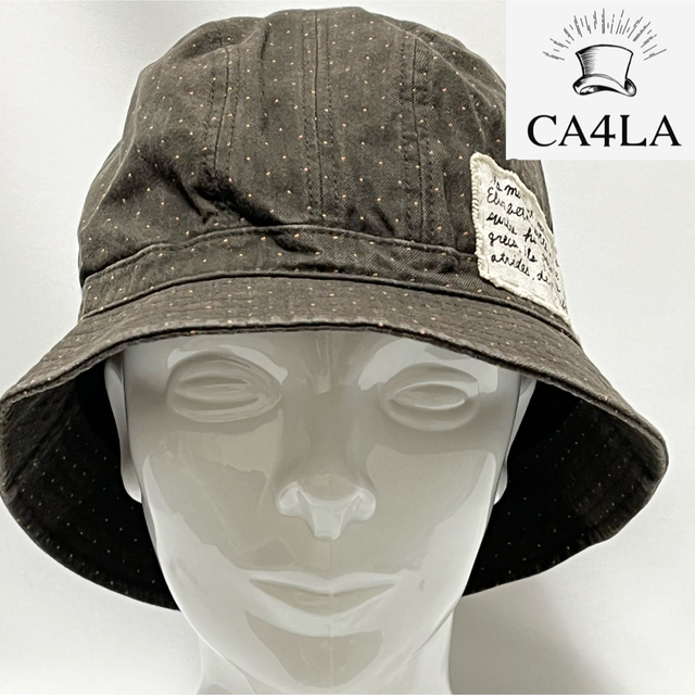 CA4LA(カシラ)のCA4LAカシラ 日本製ウォッシュ加工 ポルカドット×聖書モチーフハット男女兼用 メンズの帽子(ハット)の商品写真