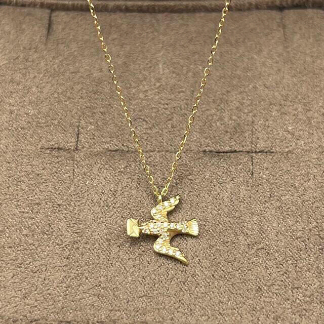 2022新作 Pre Autumn 美品☆agete K10 レターバード ネックレス
