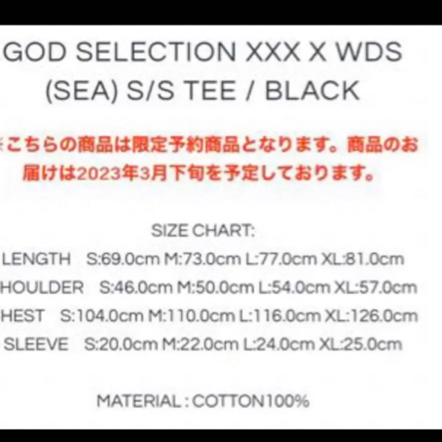 WIND AND SEA(ウィンダンシー)のGOD SELECTION XXX X WDS (SEA) S/S TEE XL メンズのトップス(Tシャツ/カットソー(半袖/袖なし))の商品写真