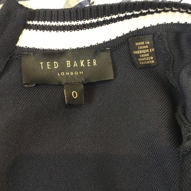 新品☆ TED BAKER サイズ0 紺色 - ロングワンピース