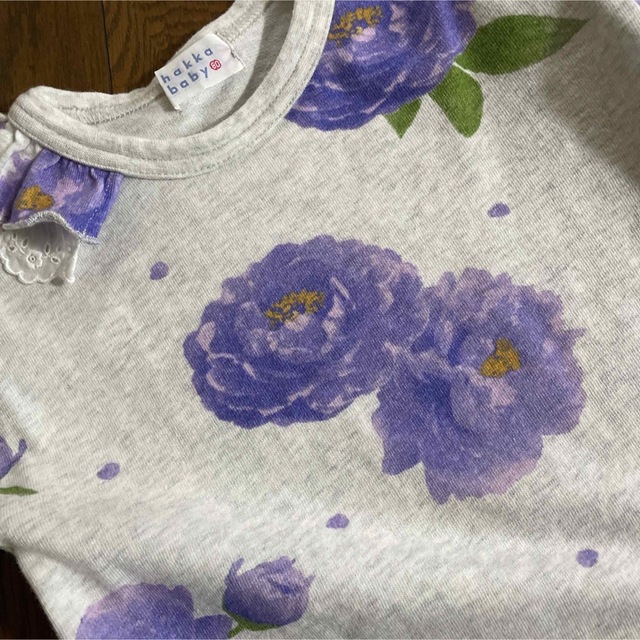 hakka baby(ハッカベビー)のハッカベビー 花柄ワンピース 80 hakka baby ピオニー キッズ/ベビー/マタニティのベビー服(~85cm)(ワンピース)の商品写真