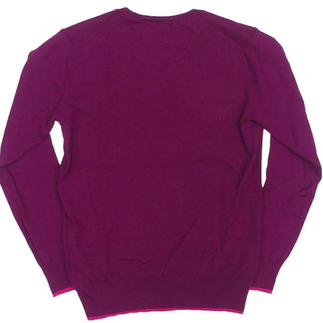 廃盤 バーバリー セーター ニット M ウール メンズ 赤 紫 HN1808