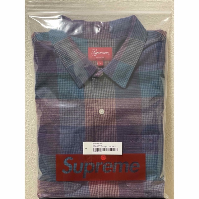 美品 Supreme Plaid Flannel Shirt L-