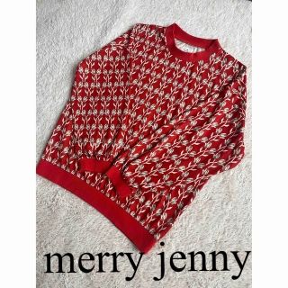 メリージェニー(merry jenny)の美品　merry jenny メリージェニー　花柄　チューリップ　ニット　人気(ニット/セーター)