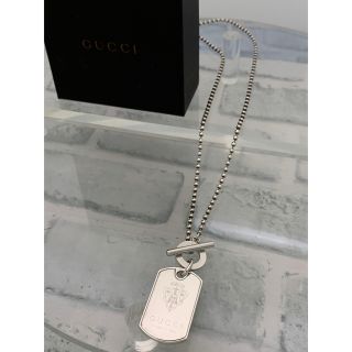 グッチ(Gucci)の希少　オールドグッチ　クレスト　ドッグタグ　Tバー　ボールチェーンネックレス(ネックレス)