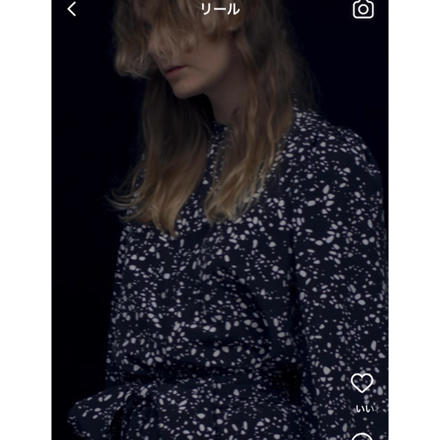 HYKE PEBBLE PRINTED DRESS BLACK 2