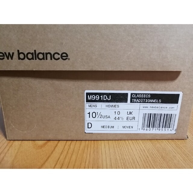 New Balance(ニューバランス)の新品未使用 us10.5 28.5cm ニューバランス M991DJ ブラック メンズの靴/シューズ(スニーカー)の商品写真