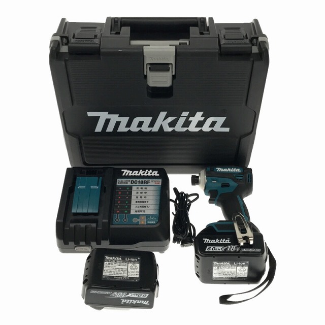 ☆美品☆makita マキタ 18V 充電式インパクトドライバ TD172DRGX 青 バッテリー2個(18V6.0AH) 充電器 ケース付 電動工具 68450自動車/バイク