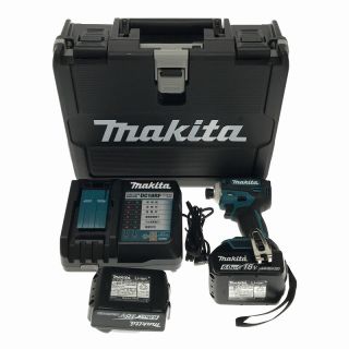 ☆美品☆makita マキタ 18V 充電式インパクトドライバ TD172DRGX 青 バッテリー2個(18V6.0AH) 充電器 ケース付 電動工具 68450