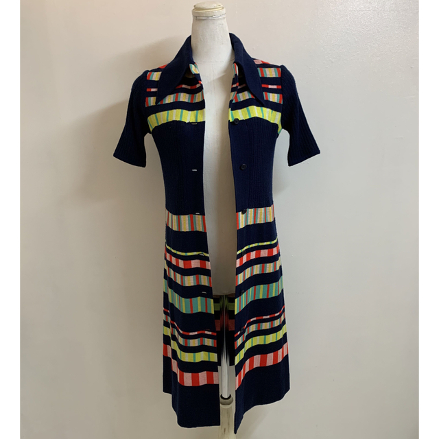 LANVIN PARIS VINTAGE 70s フランス製 ニットワンピース 非常に高い