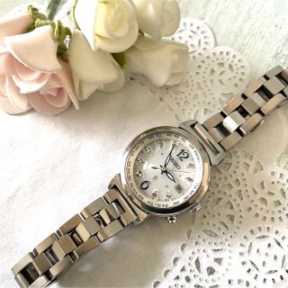 動作良好】SEIKO ルキア 1B25-0AA0 電波ソーラー シルバー-