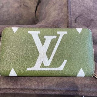 極美品✨LOUIS VUITTON 長財布 ジャイアントモノグラム レザー 緑