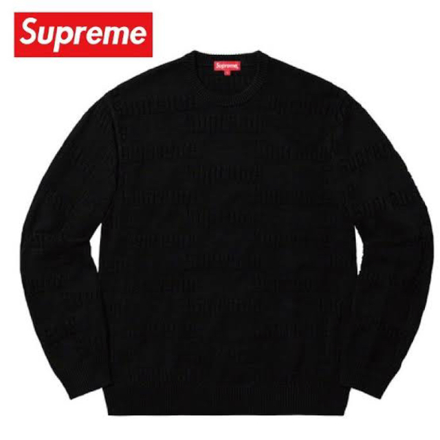 supreme raised logo knit sweaterニット/セーター