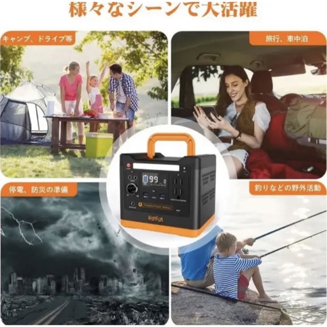 リアル 【新品】WattFun Amazon ポータブルバッテリー 96,000mAh/298Wh