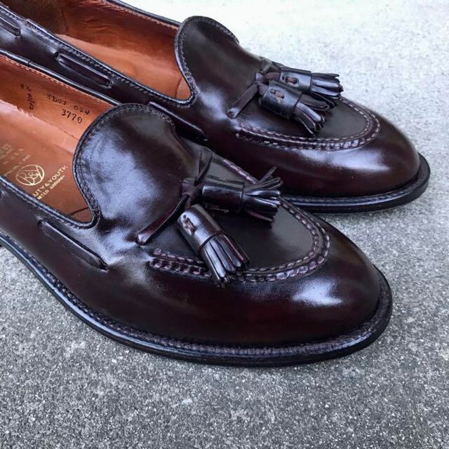 Alden - Alden タッセルローファー コードバン 手縫いモカ 試着 Alden - Alden タッセルローファー コードバン 手縫いモカ 試着