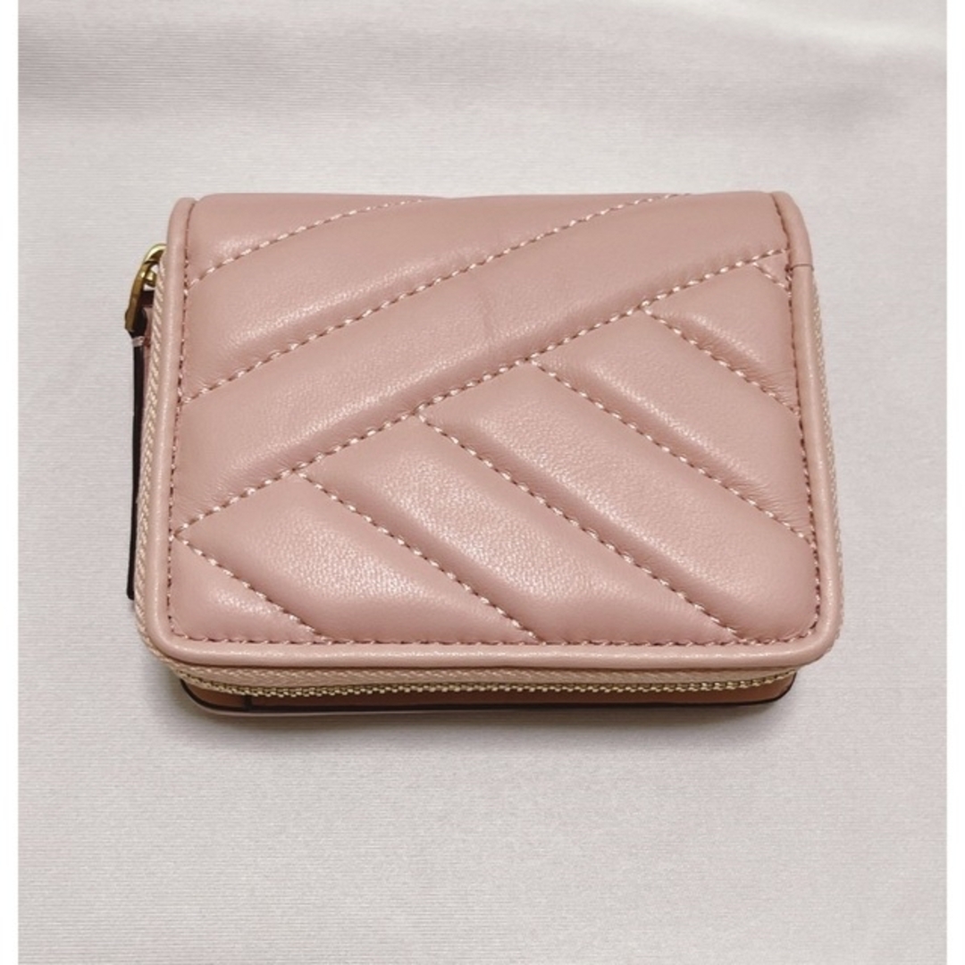 Tory Burch - ピンクベージュ トリーバーチ ミニ財布 ショッパー Tory Burch - ピンクベージュ トリーバーチ ミニ財布 ショッパー