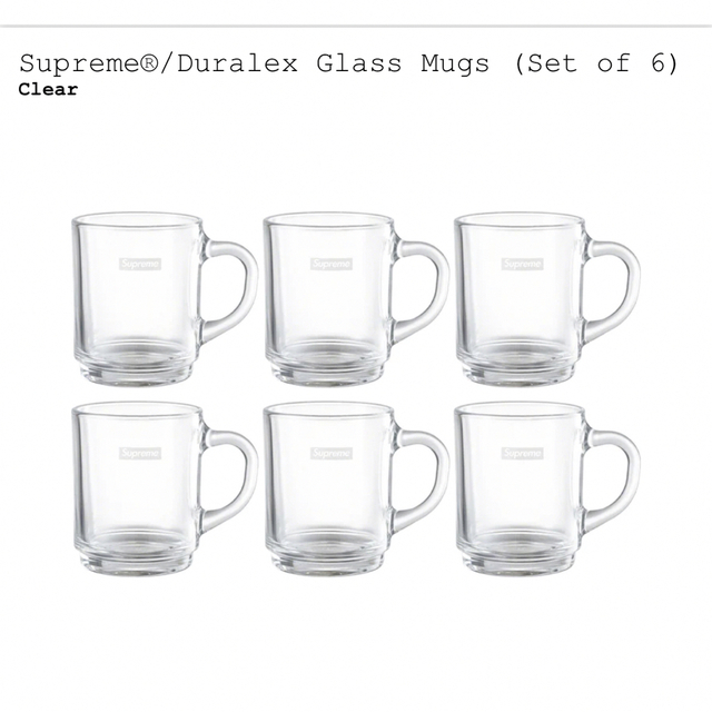 Supreme Duralex Glass Mugs（Set of 6）のサムネイル