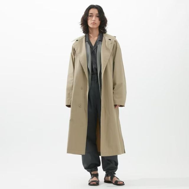 UNIQLO U ユニクロ　ユー　フーデッドロングコート　XXL ブラック