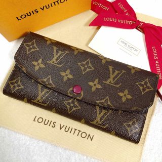 ルイヴィトン(LOUIS VUITTON)の【美品】ルイヴィトン☆ポルトフォイユ エミリー フューシャ モノグラム 長財布(財布)