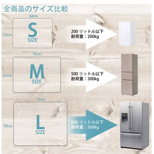 冷蔵庫マット（Lサイズ） スマホ/家電/カメラの生活家電(冷蔵庫)の商品写真