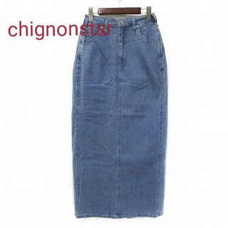 シニヨンスター(CHIGNONSTAR)の新品 chignonstar デニム パンツ　ロングスカート ジーンズ   M(ロングスカート)
