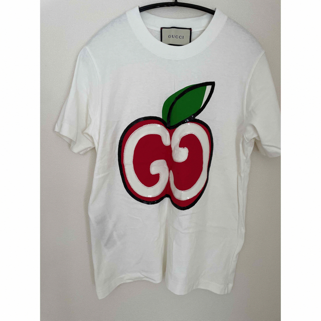 GUCCIアップルスパンコール半袖TシャツXS