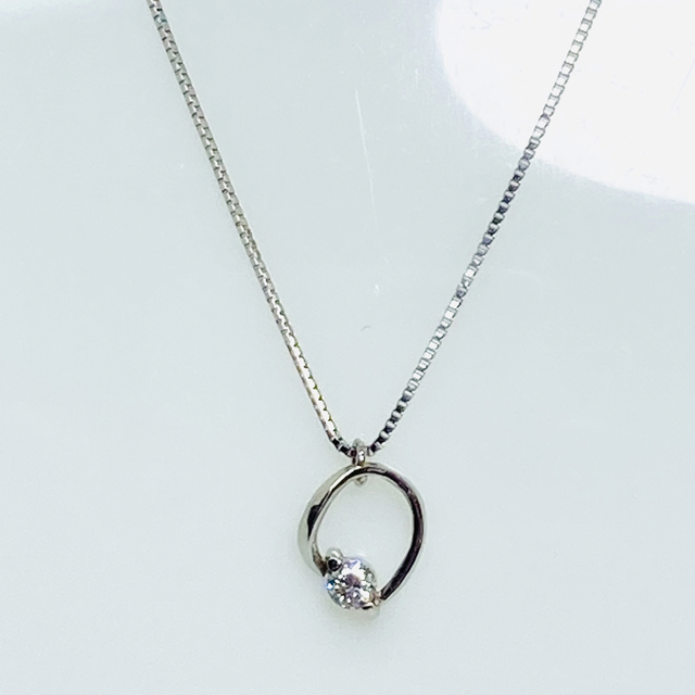 Pt900/850 ダイヤモンド ネックレス D:0.10ct