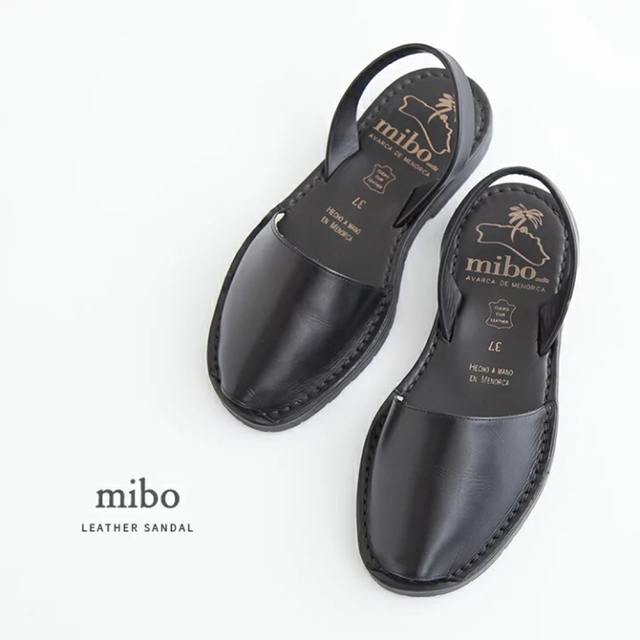 ミボ mibo オープントゥ バックストラップ フラット サンダル　35