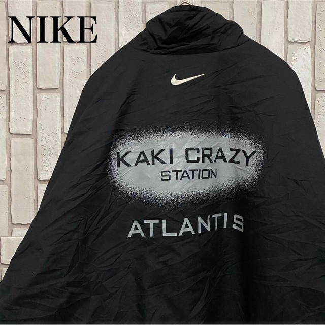 【00s】NIKE ジャケット アウター バックロゴ 中綿ブルゾン 古着 メンズ | フリマアプリ ラクマ