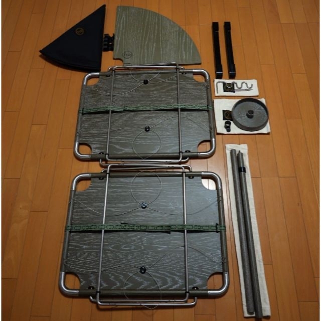 アウトドア テーブル/チェア hxo design モジュラーテーブルセット コーナーテーブル付き グリーン