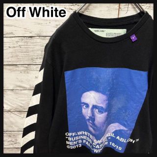 オフホワイト(OFF-WHITE)の【即完売モデル】オフホワイト☆ビッグロゴ　アームロゴ　最高デザイン　ロンT 希少(Tシャツ/カットソー(七分/長袖))