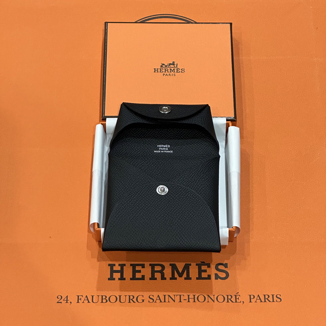 新品未使用 レア HERMES エルメス バスティア コインケース ブラック